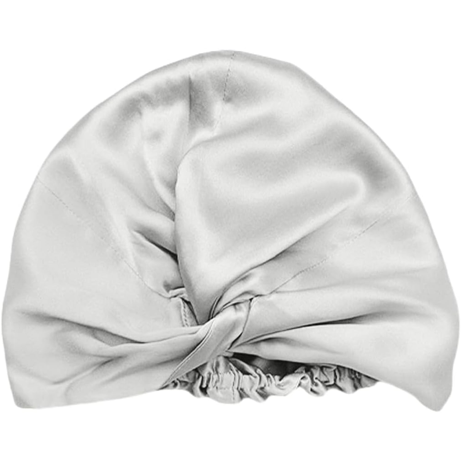 Silver 19 Momme Mulberry Silk Sleep Cap with Adjustable Band