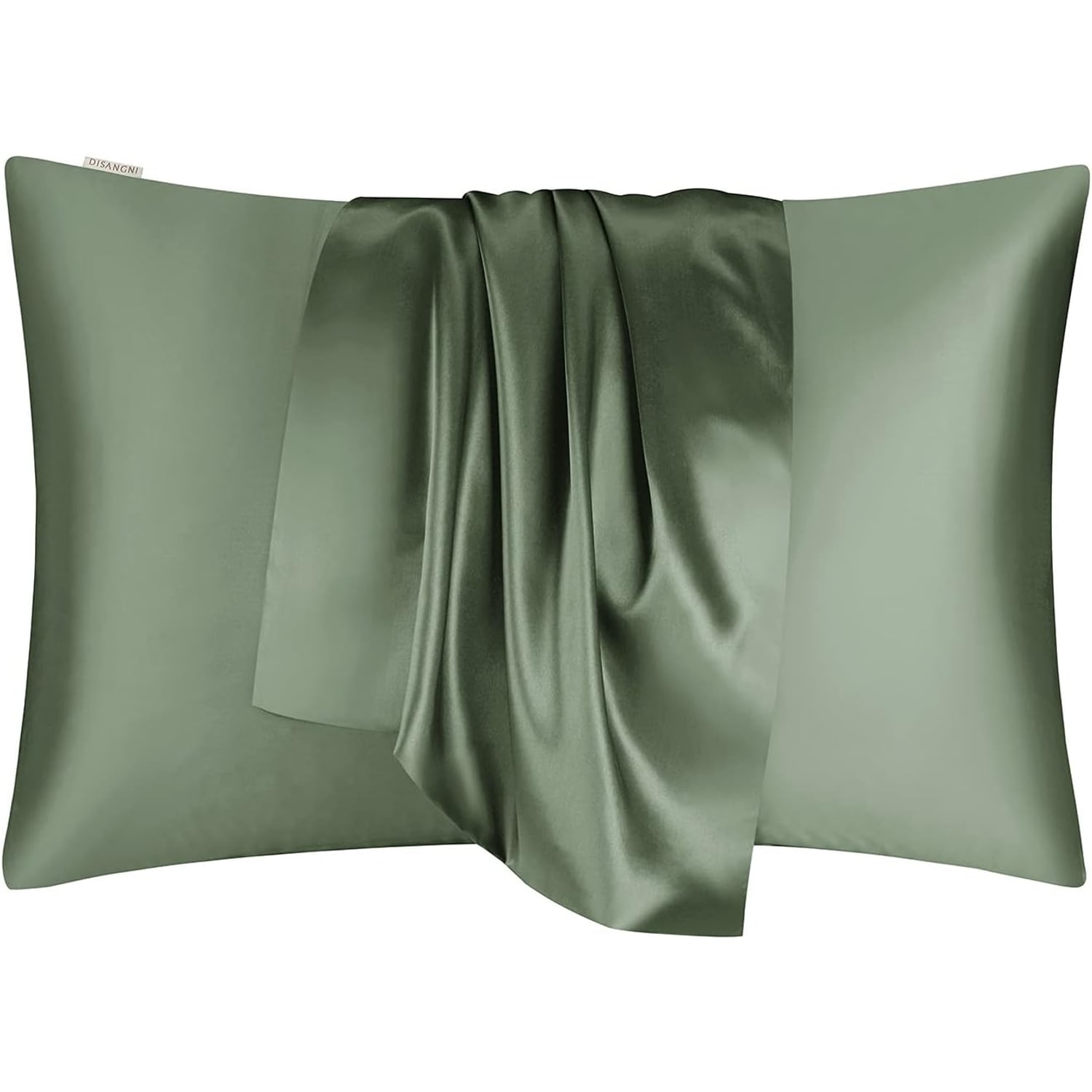 Green 22 Momme Mulberry Silk Pillowcase (Standard): image 7