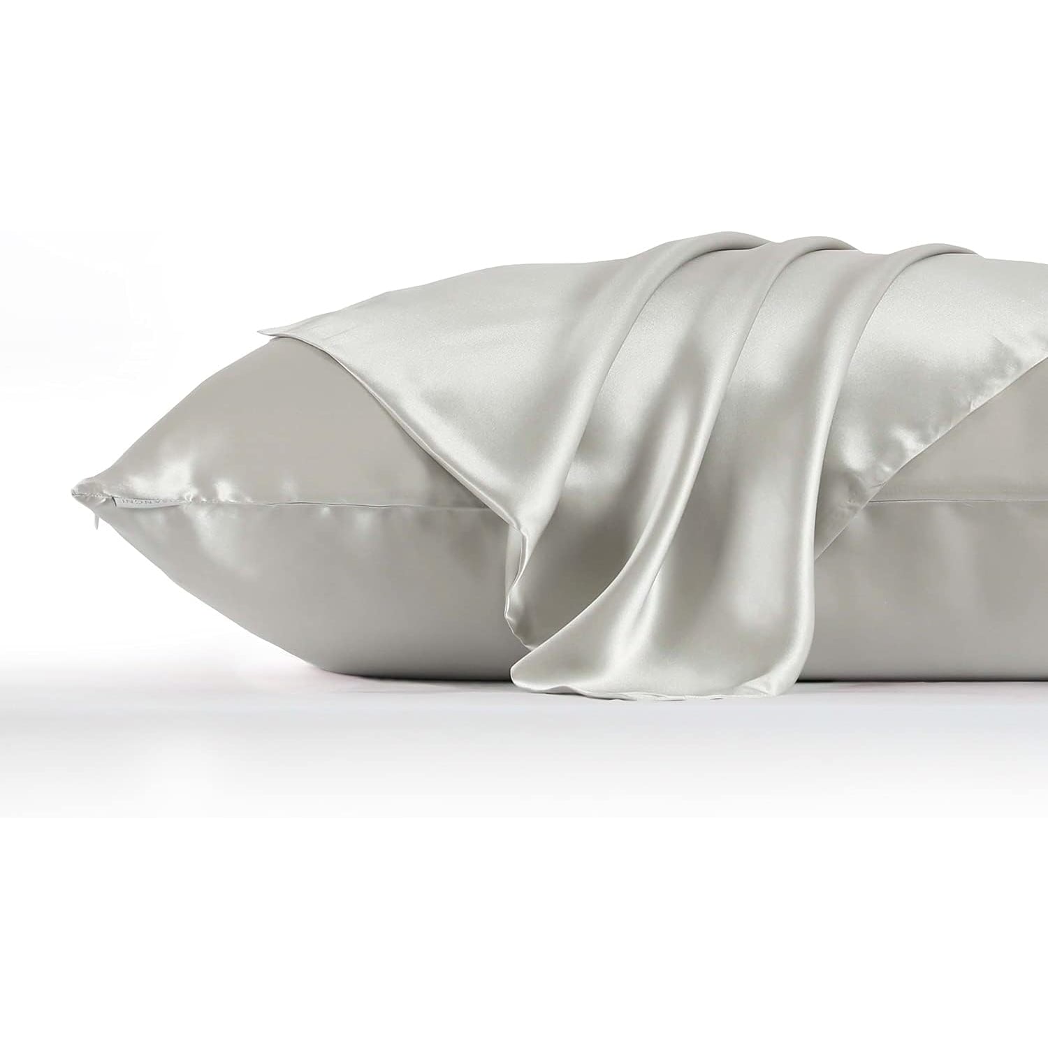 Light Grey 22 Momme Silk Pillowcases Queen 2 Pack: image 6