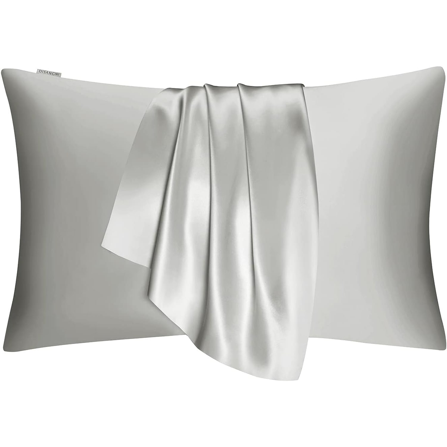 Light Grey 22 Momme Silk Pillowcases Queen 2 Pack: image 8