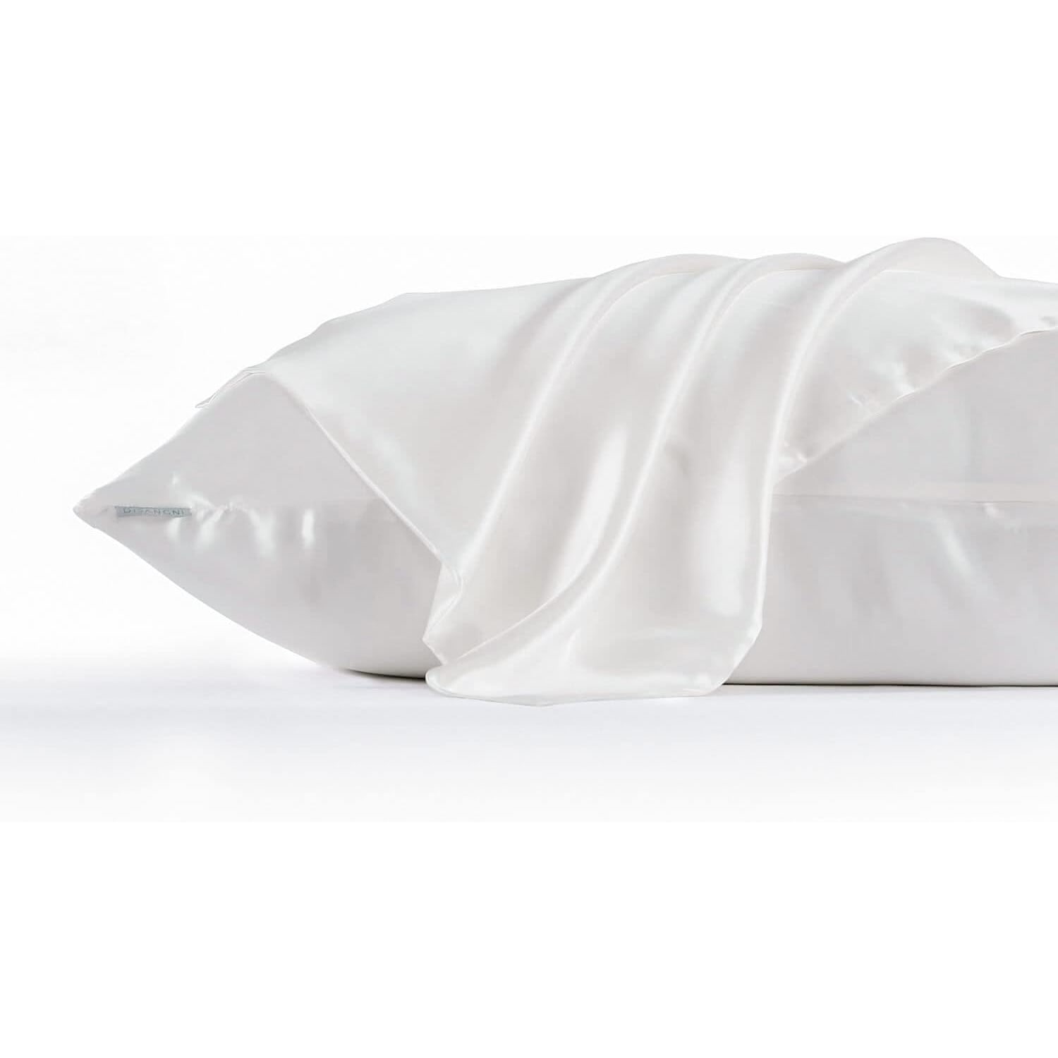 White 22 Momme Mulberry Silk Pillowcases, Standard Size, 2 Pack: image 6