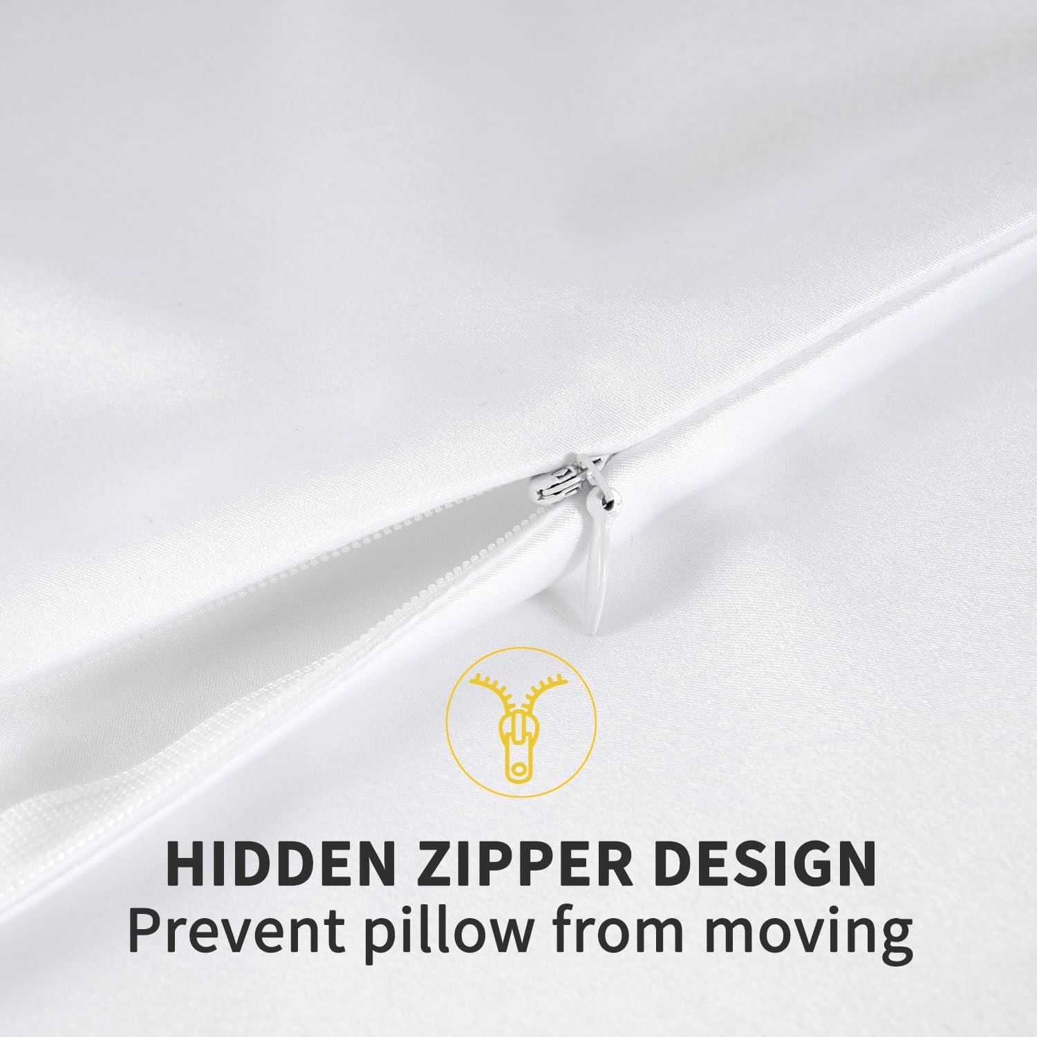 White Mulberry Silk Pillowcase Queen 19 Momme