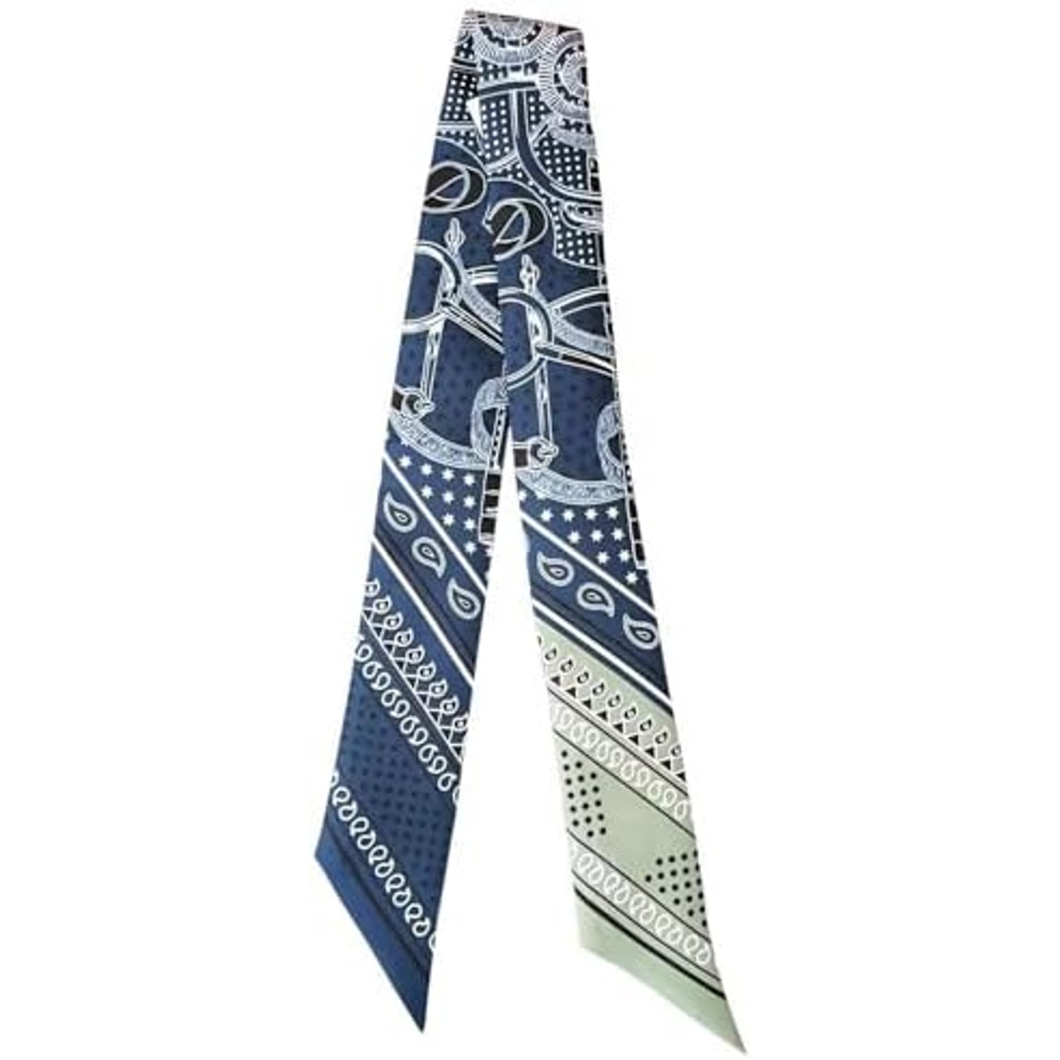 Mulberry Silk Twill Handbag Scarf, Dark Blue