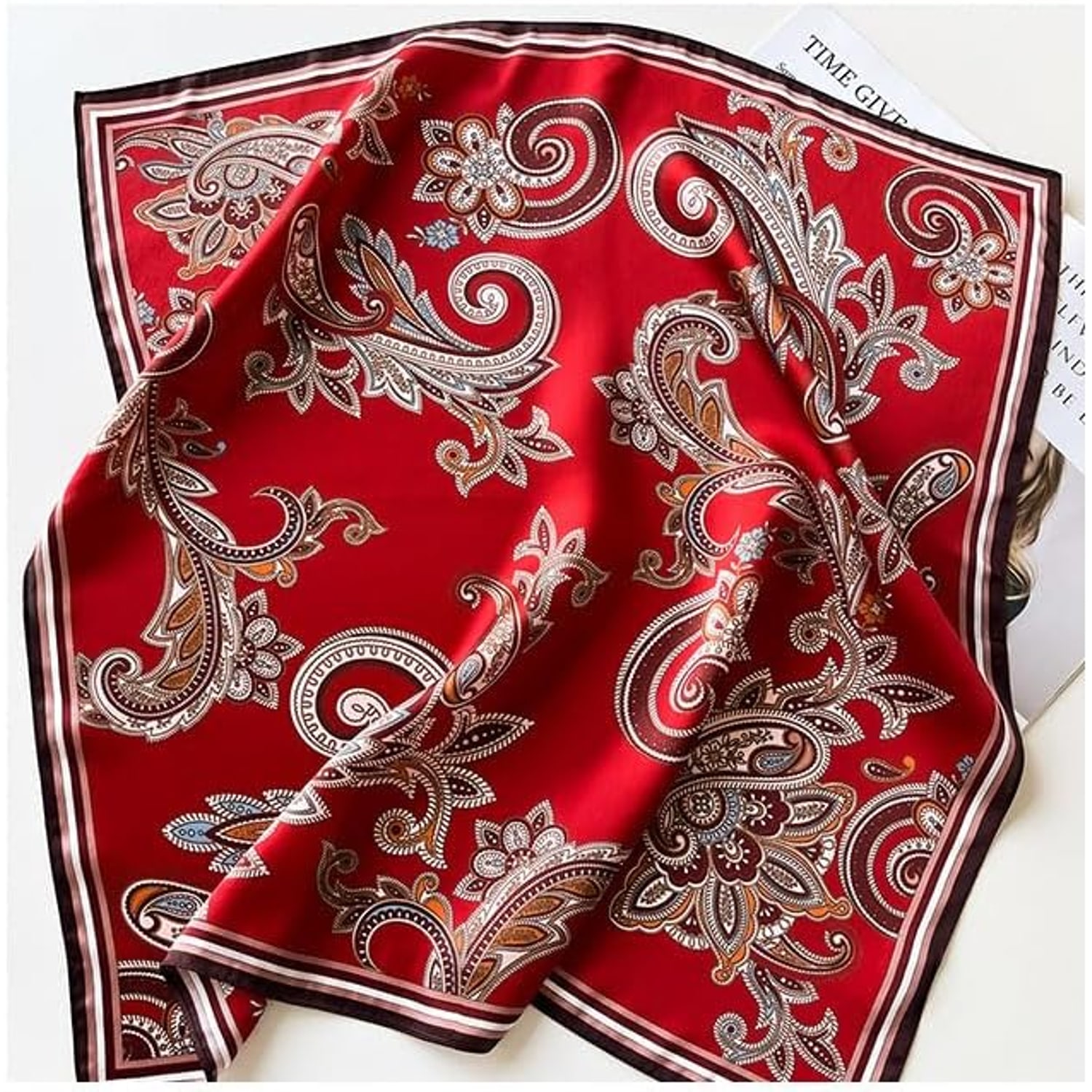 Printed Mulberry Silk Scarf 70cm: image 4