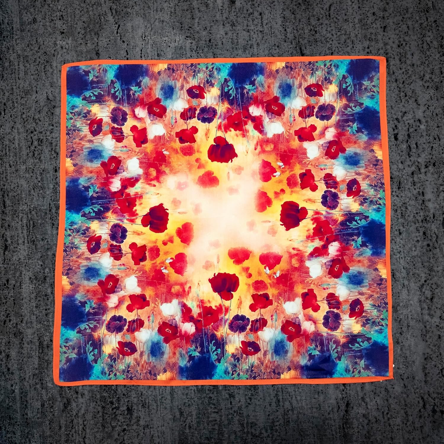 Printed Square Mulberry Silk Scarf 53cm: image 3