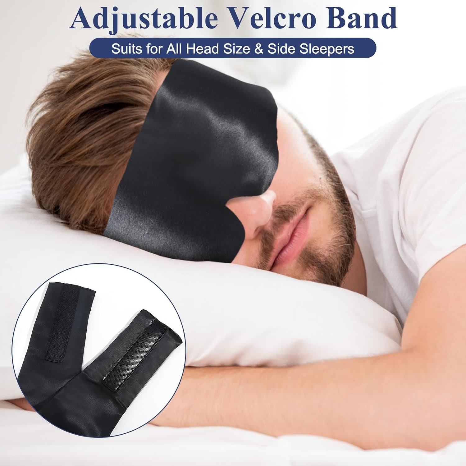 Black 22 Momme Silk Eye Mask: image 5