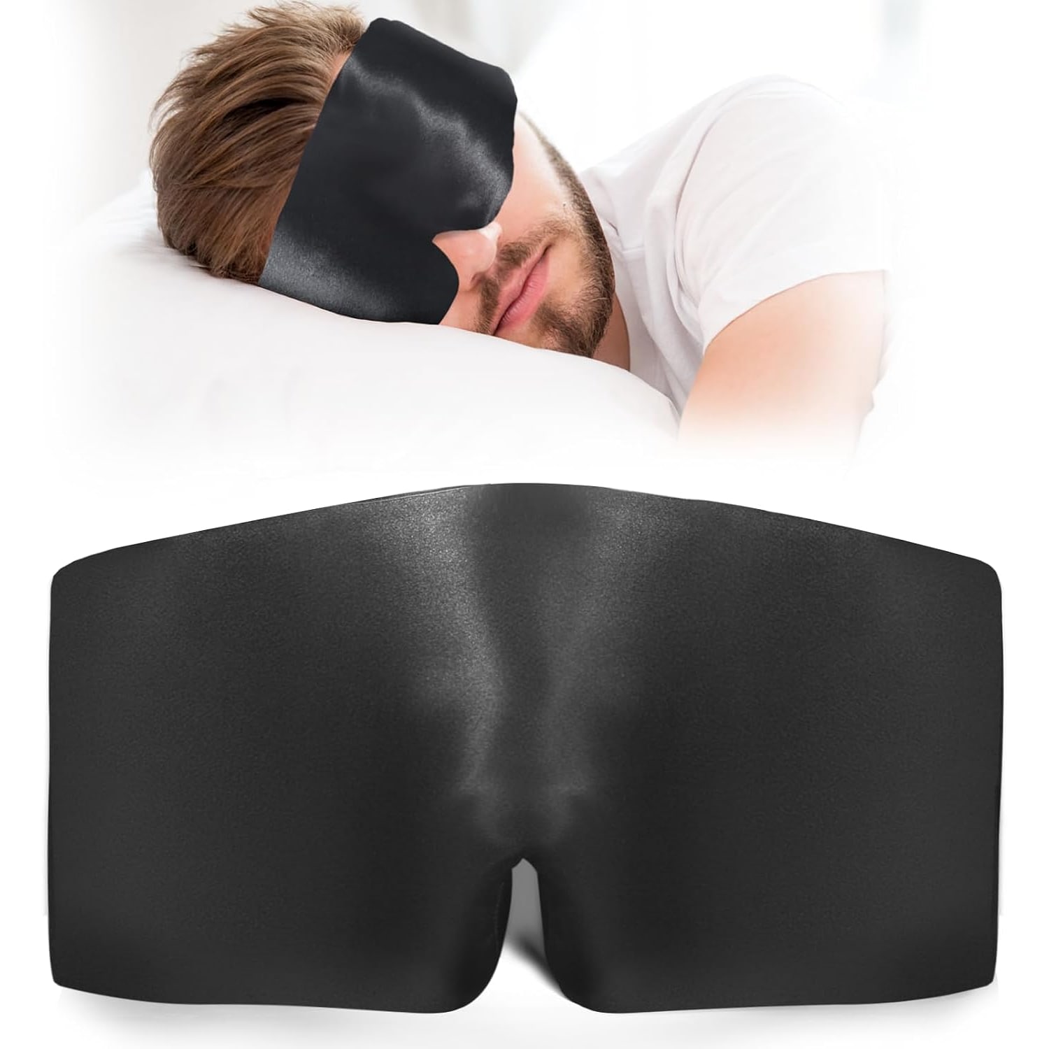 Black 22 Momme Silk Eye Mask