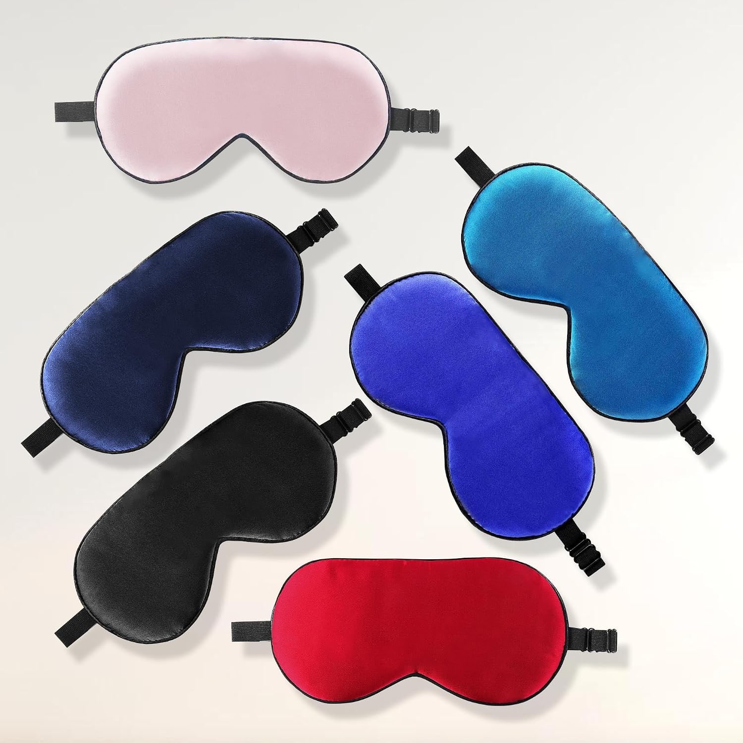 Adjustable Mulberry Silk Sleep Mask 2 Pack (Navy Blue and Pink): image 6