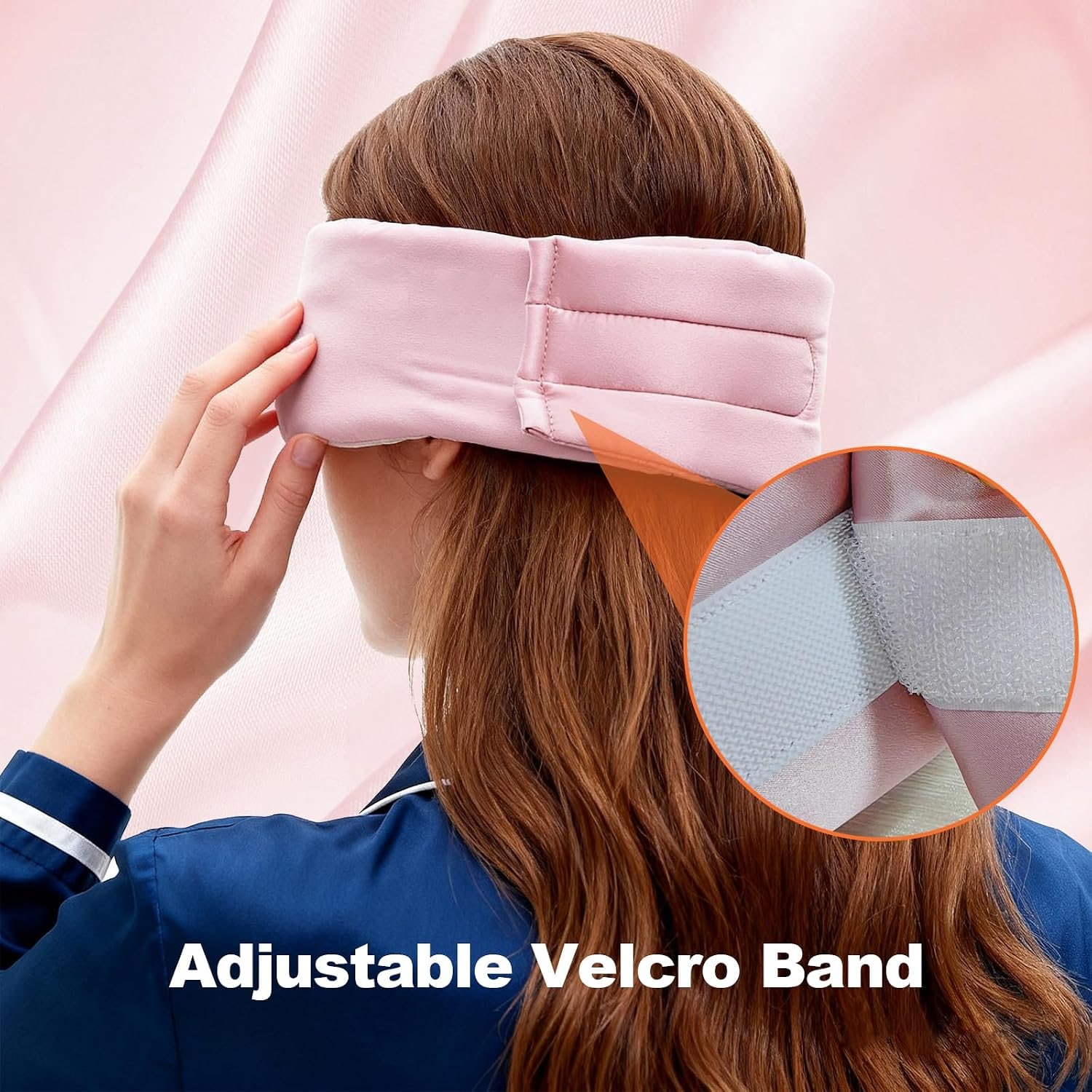 Black 19 Momme Silk Eye Mask for Side Sleepers