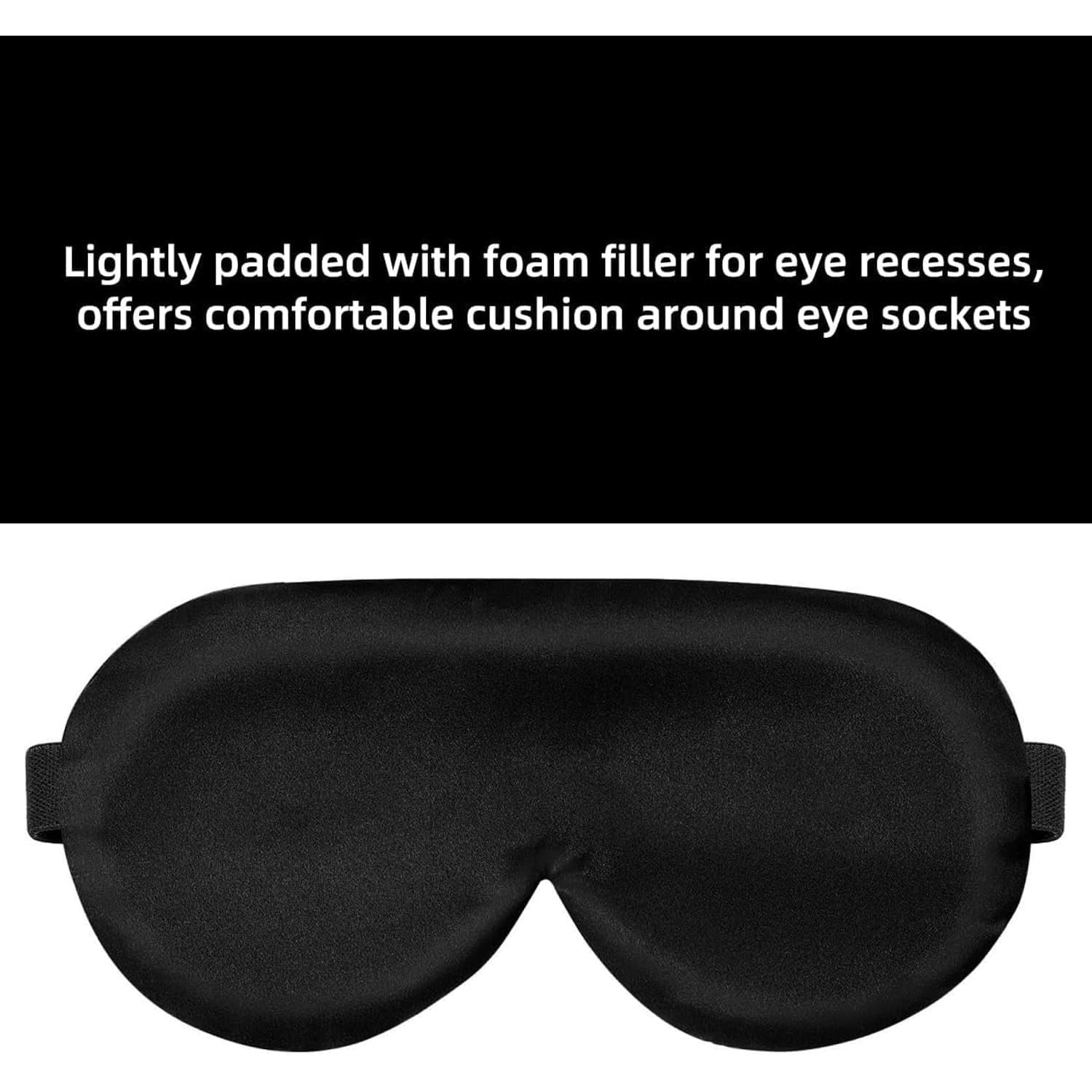Contoured No Pressure Silk Sleep Mask (Black): image 2