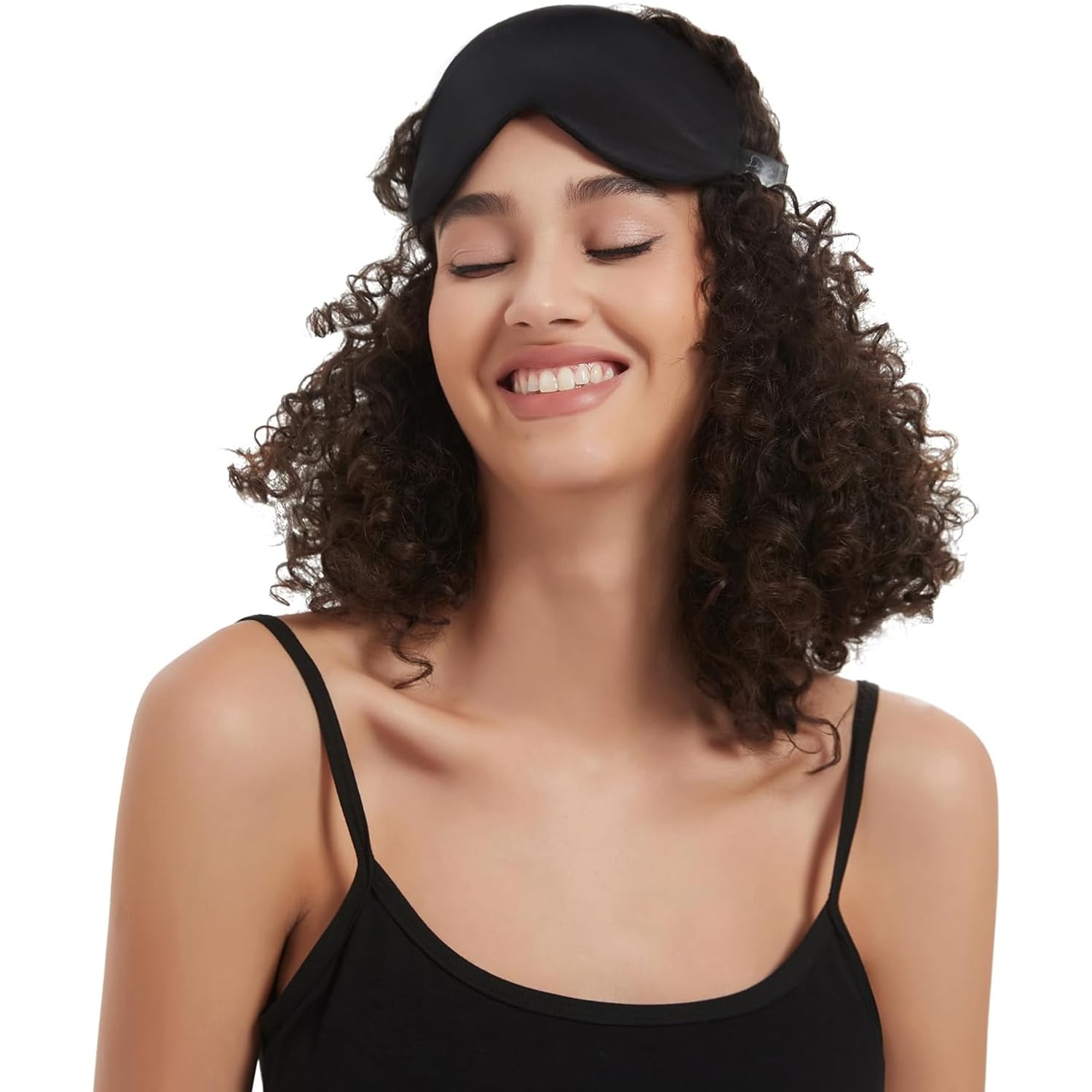 Contoured No Pressure Silk Sleep Mask (Black): image 6