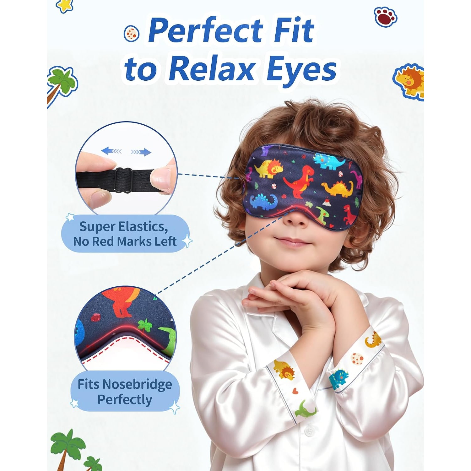 Kids Mulberry Silk Sleep Mask 2 Pack: image 4