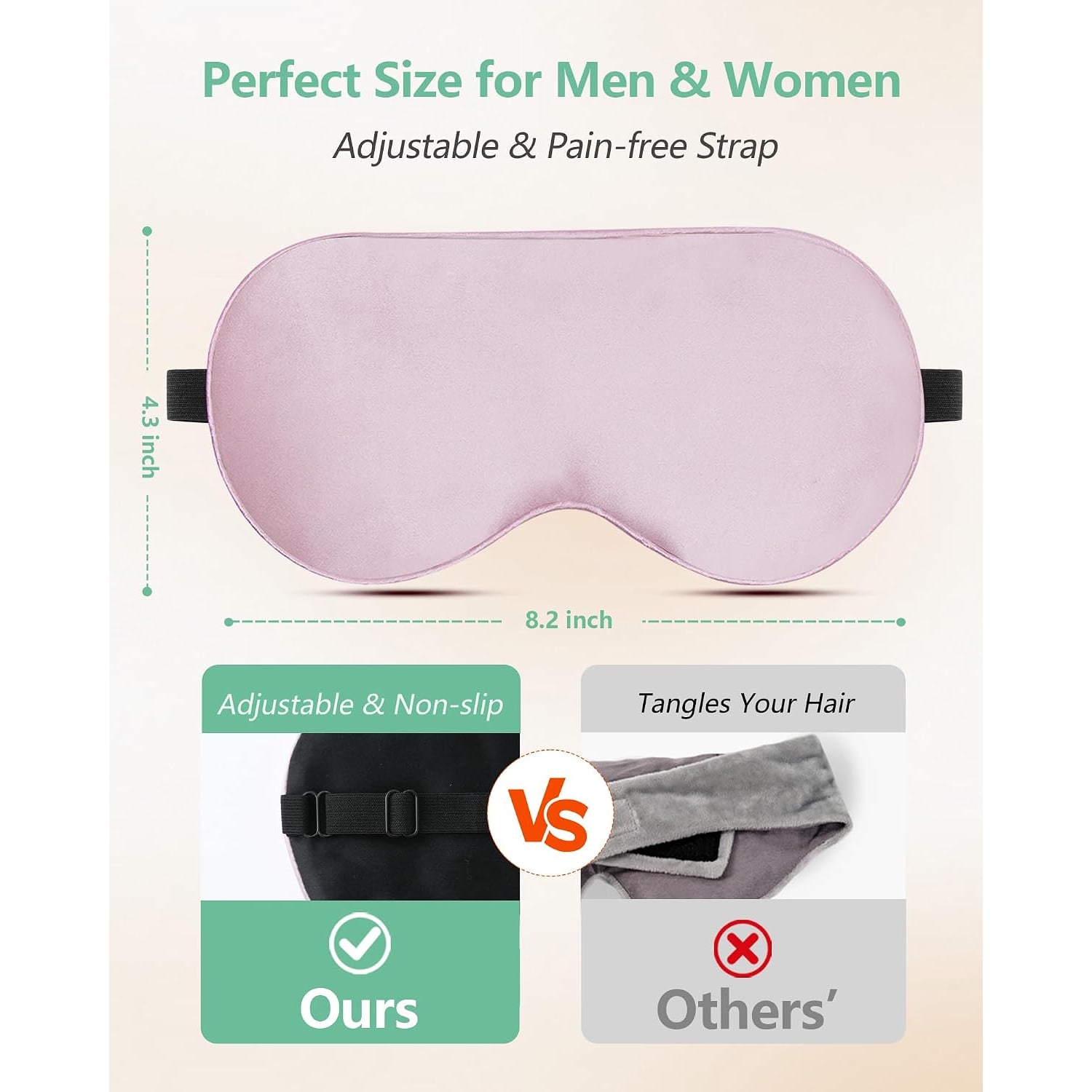 Mulberry Silk Sleep Mask 2 Pack (Black & Pink): image 3