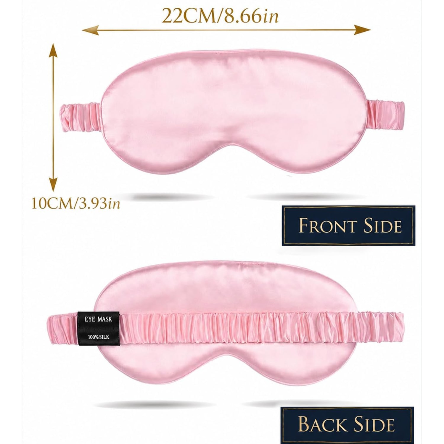 Pink 19 Momme Mulberry Silk Eye Mask with Gift Box