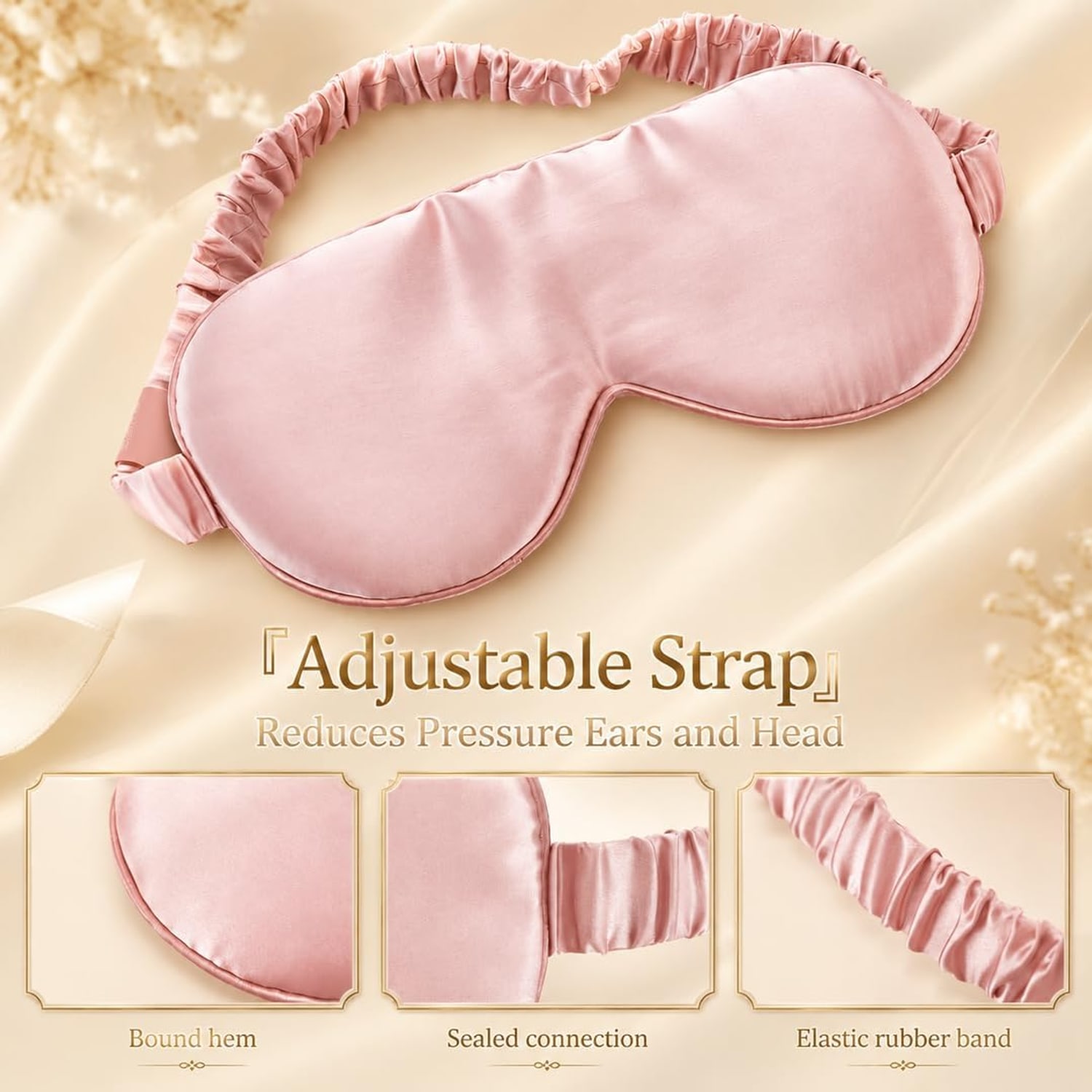 Pink 19 Momme Mulberry Silk Eye Mask with Gift Box