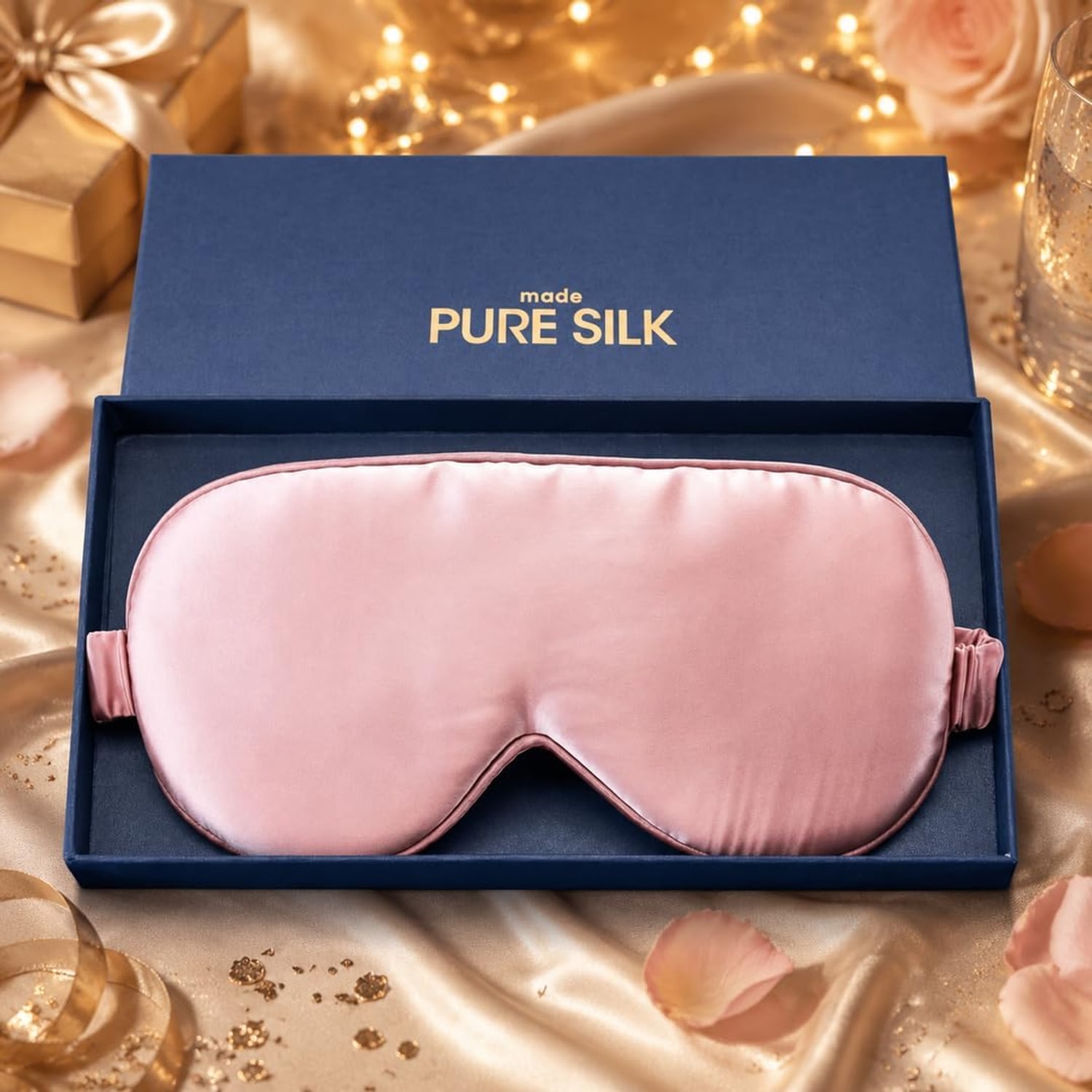 Pink 19 Momme Mulberry Silk Eye Mask with Gift Box