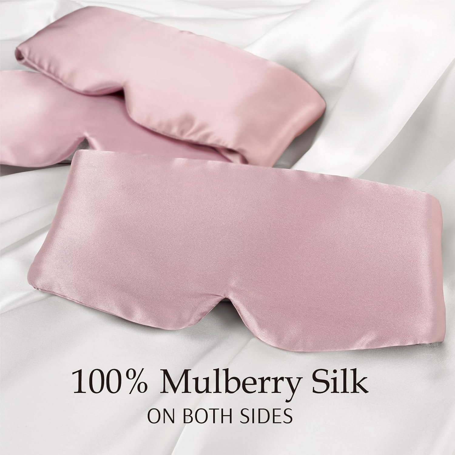 Wide Band Mulberry Silk Sleep Mask (Light Plum): image 2