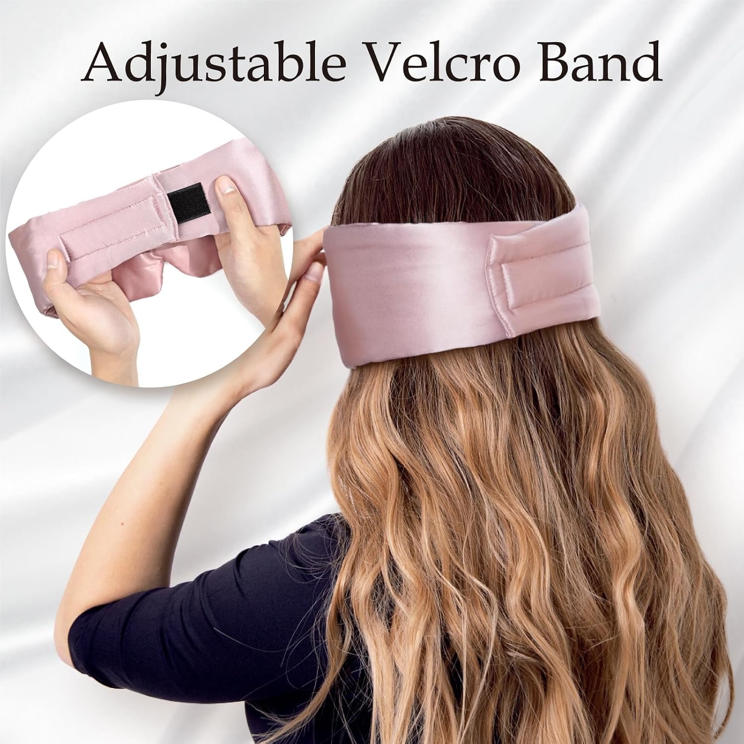 Wide Band Mulberry Silk Sleep Mask (Light Plum): image 3